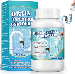 Plomberie DIY : Comment déboucher une canalisation sans produits chimiques ? Déboucheur de canalisations 260 g – Poudre moussan