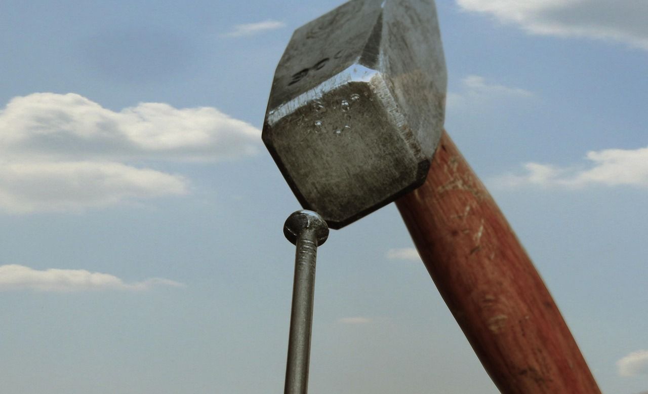 services-03 hammer, nail, heaven, diy, clouds, metal, nature, tool, works, wood, handcraft, work, edit, head, hobby, handyman, to build