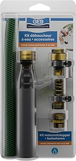 Plomberie DIY : Comment déboucher une canalisation sans produits chimiques ? GEB Kit déboucheur à Eau sous Pression. sans Produ